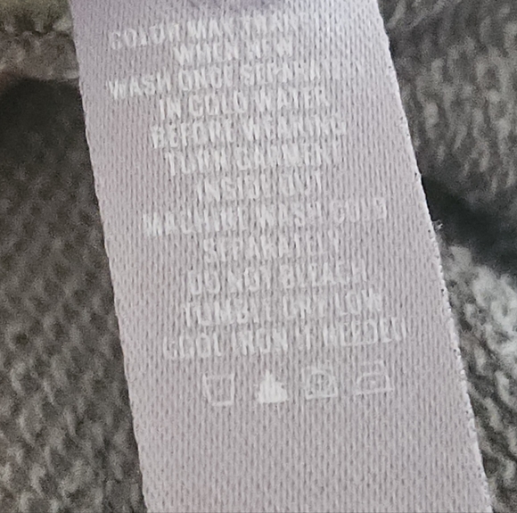 AERIE Relaxed Fit Cowl Neck Soft Sweatshirt Green/Gray Pockets Ribbed Hem Sz SM - Picture 14 of 15